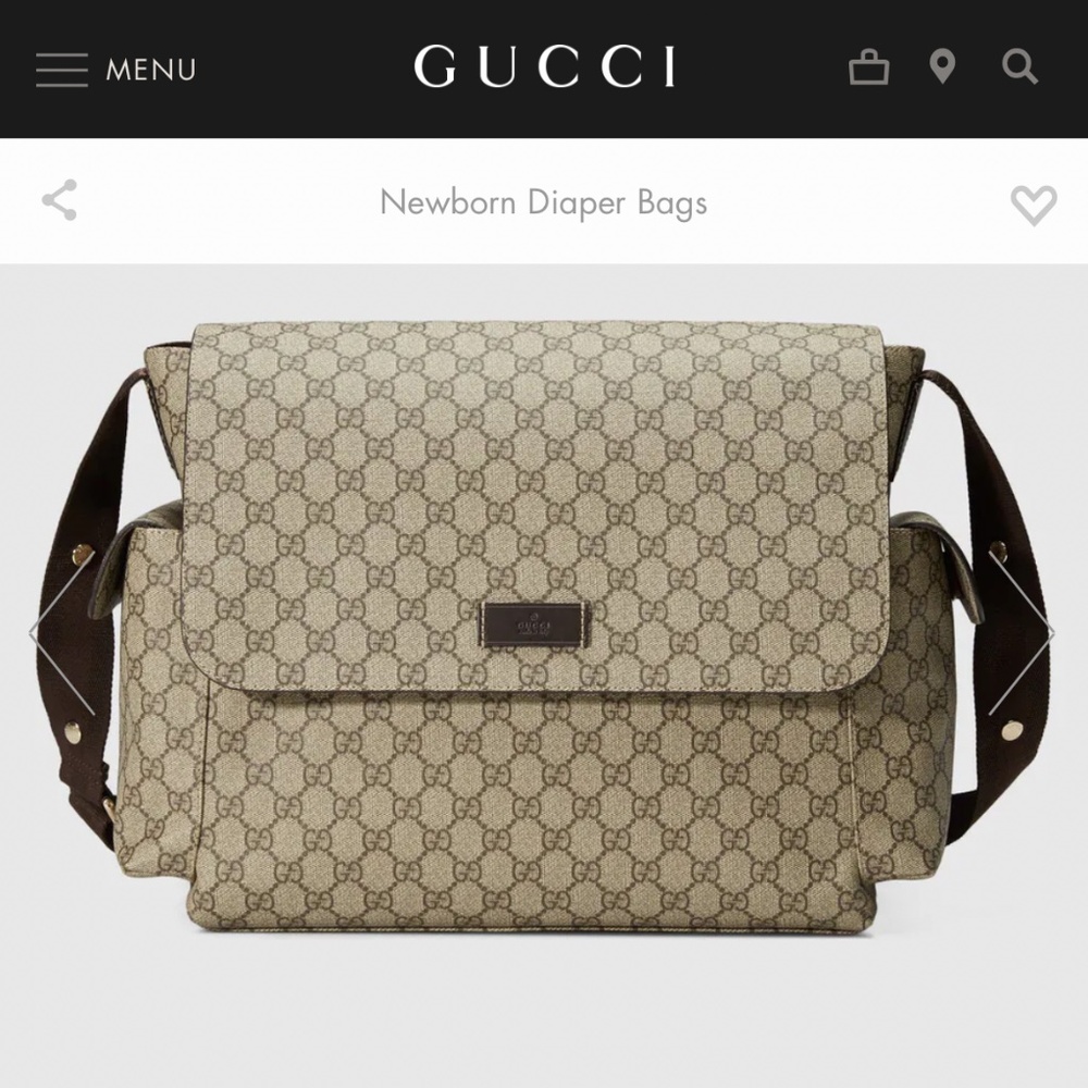 100% authentic Gucci GG plus diaper bag
